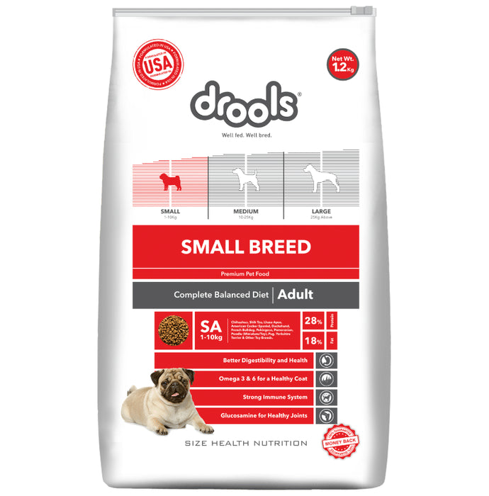 Drools Small Breed Adult, Premium Dog Food - Classic Derma