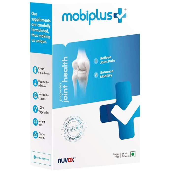 Nuvox Mobiplus Tablet | Helps Relieve Joint Pain & Enhance Mobility | Sugar Free - Classic Derma