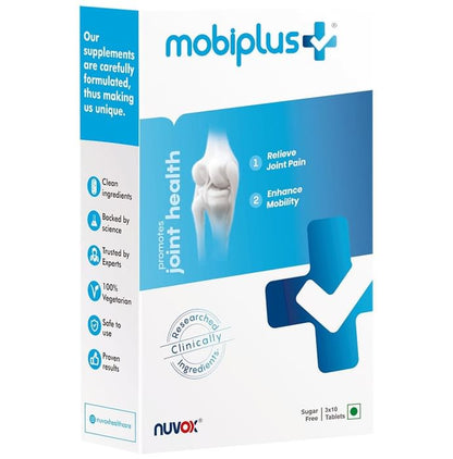 Nuvox Mobiplus Tablet | Helps Relieve Joint Pain & Enhance Mobility | Sugar Free - Classic Derma