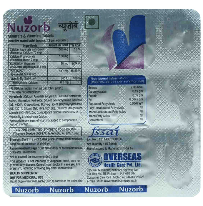 Nuzorb Tablet - Classic Derma