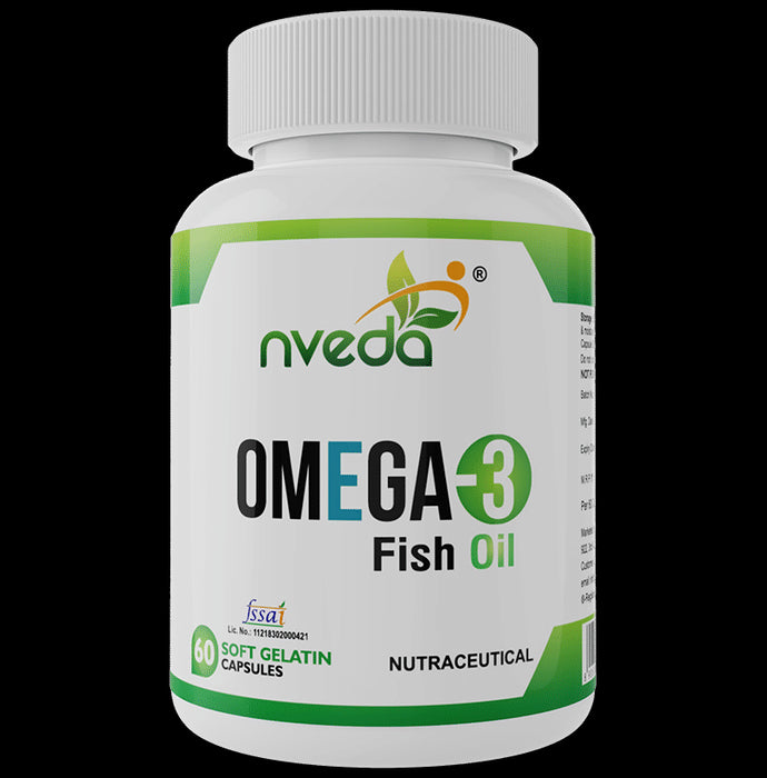 Nveda Omega 3 with EPA & DHA for Heart, Brain & Joint Health | Soft Gelatin Capsule - Classic Derma