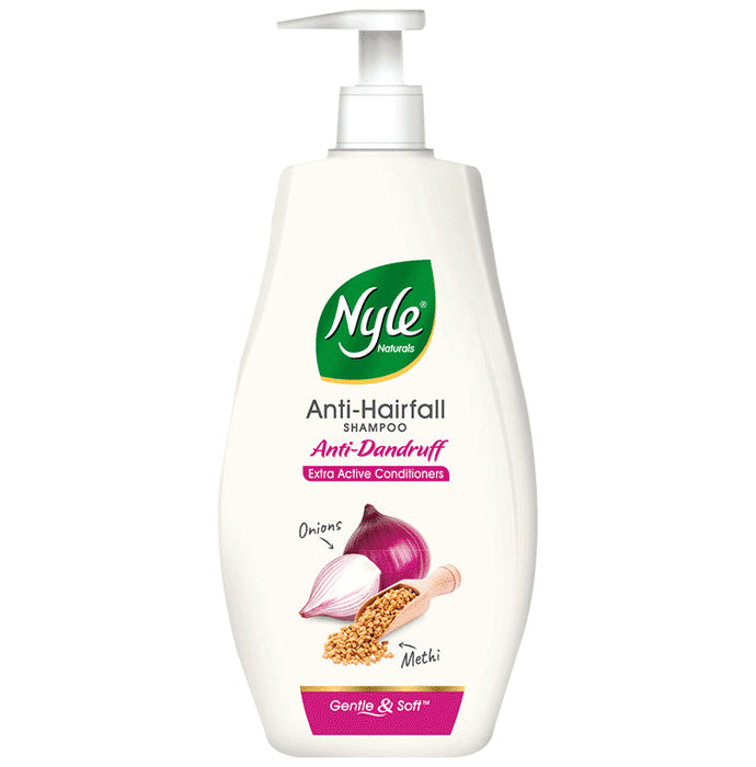 Nyle Natural Anti-Hairfall Shampoo Onion and Methi Anti Dandruff - Classic Derma
