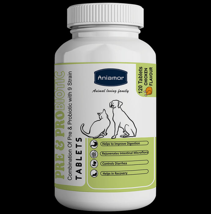 Aniamor Pre & Pro Biotic Tablet Chicken Flavour - Classic Derma