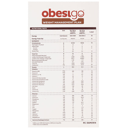Obesigo Whey Protein | With Garcinia, Vitamins & Minerals for Weight Management | Flavour Mango Shake Sachet
