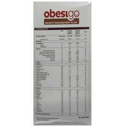 Obesigo Whey Protein | With Garcinia, Vitamins & Minerals for Weight Management | Flavour Vanilla Shake Sachet