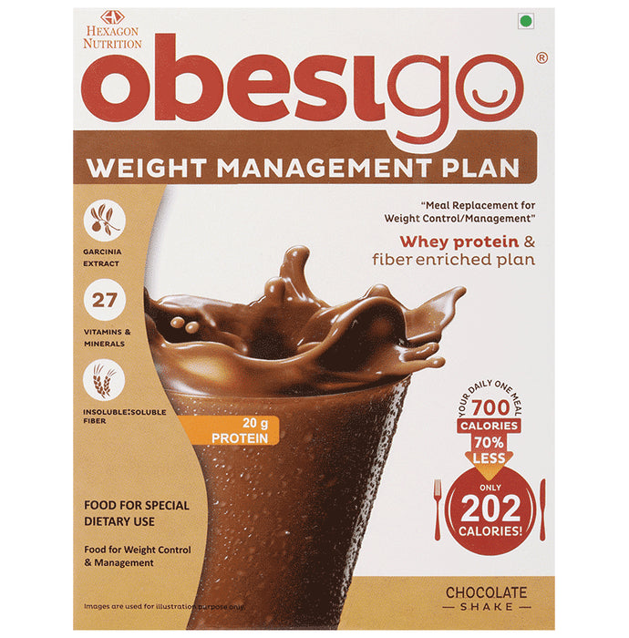 Obesigo Whey Protein 50gm Sachet Chocolate Shake - Classic Derma