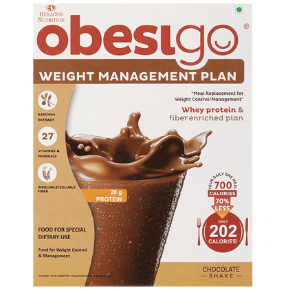 Obesigo Whey Protein 50gm Sachet Chocolate Shake - Classic Derma