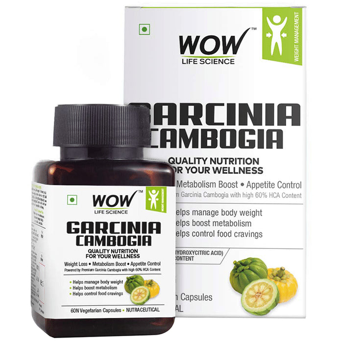 WOW Life Science Garcinia Cambogia Vegetarian Capsules - Classic Derma