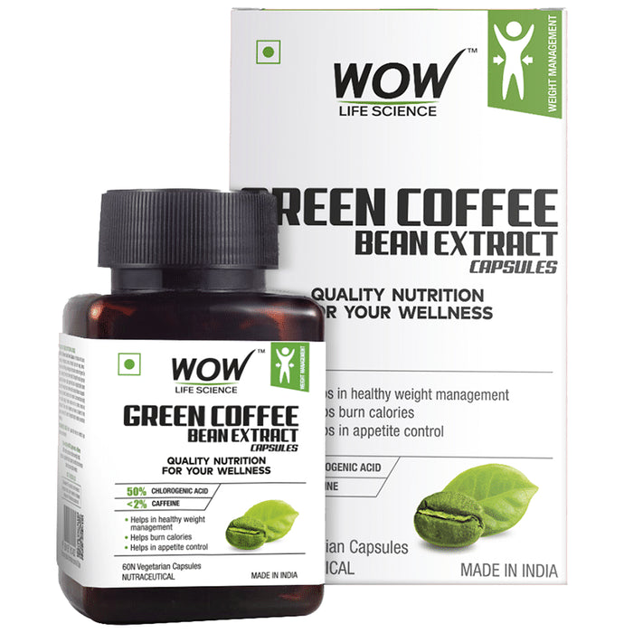 WOW Life Science Green Coffee Bean Extract Vegetarian Capsules - Classic Derma