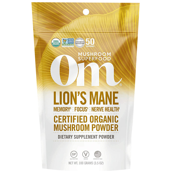 Om Mushroom Superfood Lion's Mane Mushroom Powder - Classic Derma