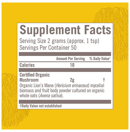 Om Mushroom Superfood Lion's Mane Mushroom Powder