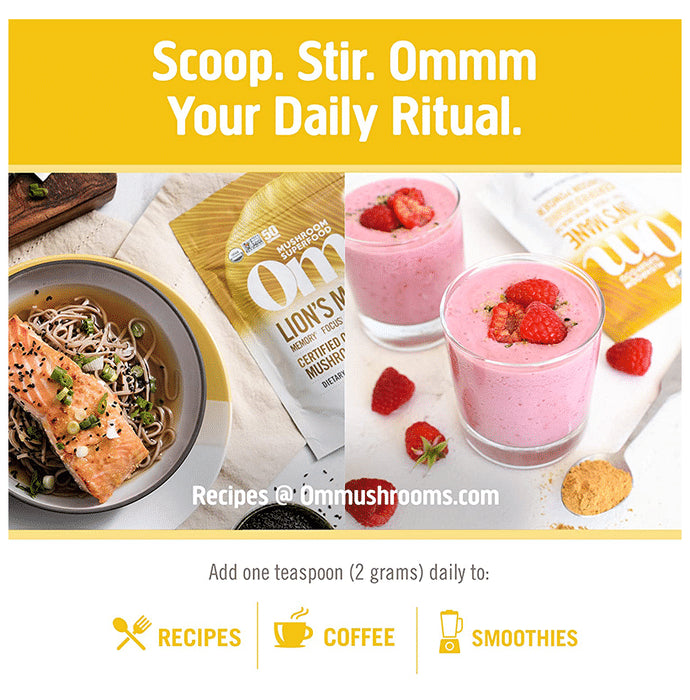 Om Mushroom Superfood Lion's Mane Mushroom Powder