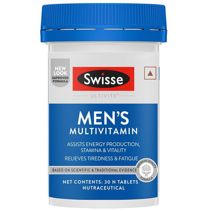Swisse Ultivite Men's Multivitamin for Energy, Stamina & Fatigue Reduction | Tablet - Classic Derma