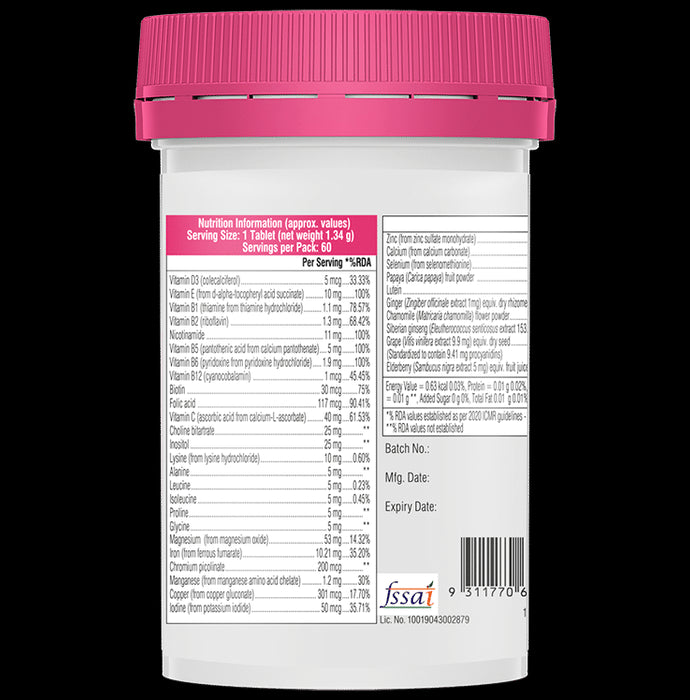 Swisse Ultivite Women's Multivitamin Tablet for Energy, Stamina & Fatigue Reduction