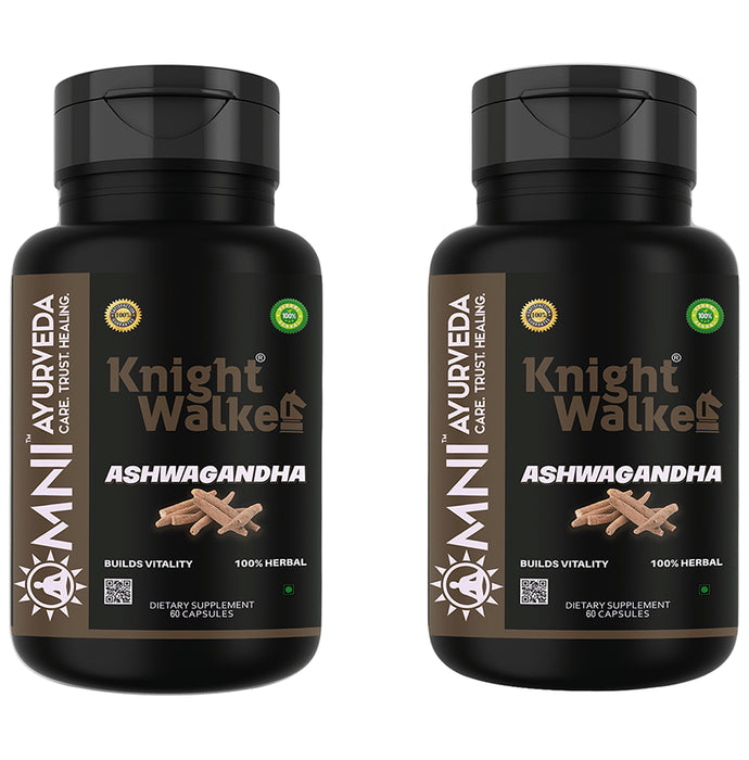 Omni Ayurveda Knight Walker Ashwagandha Capsule (60 Each) - Classic Derma