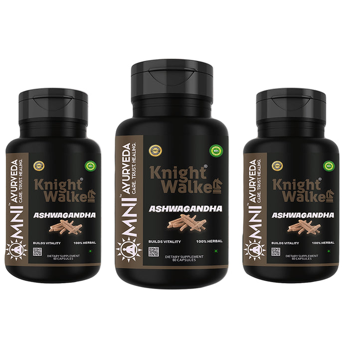 Omni Ayurveda Knight Walker Ashwagandha Capsule (60 Each) - Classic Derma