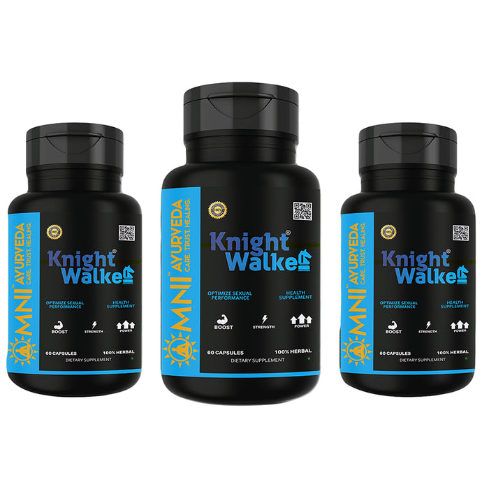 Omni Ayurveda Knight Walker Capsule for Men (60 Each) - Classic Derma