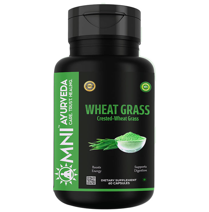 Omni Ayurveda Wheat Grass Crested Capsule (60 Each) - Classic Derma