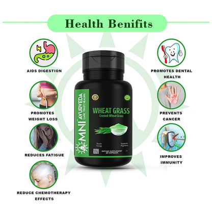 Omni Ayurveda Wheat Grass Crested Capsule (60 Each)