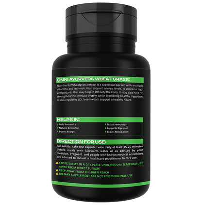 Omni Ayurveda Wheat Grass Crested Capsule (60 Each)