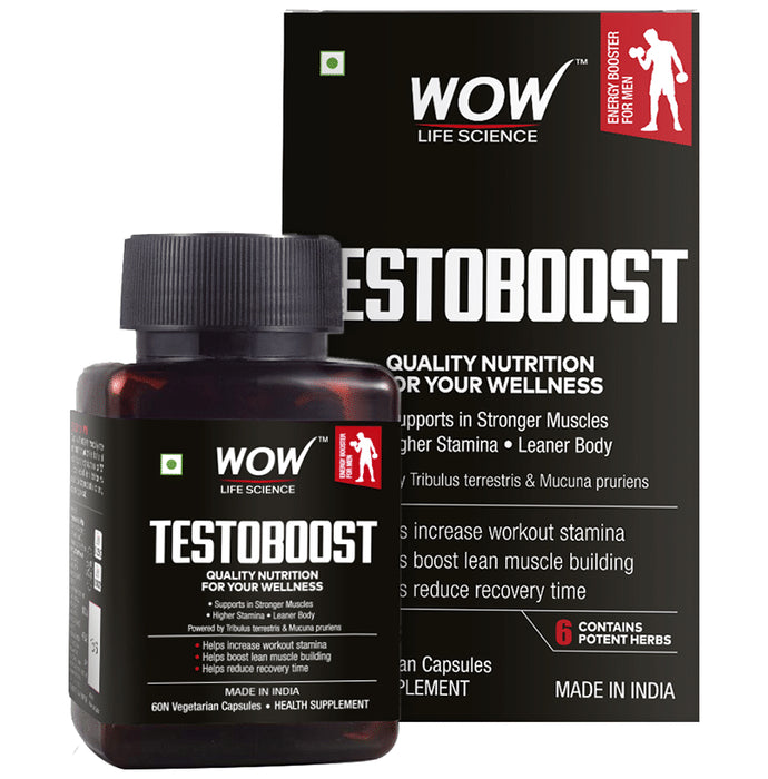 WOW Life Science Testoboost Vegetarian Capsule - Classic Derma