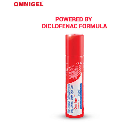 Omnigel Spray from Cipla for Fast relief from Pain, Sprain and Strain