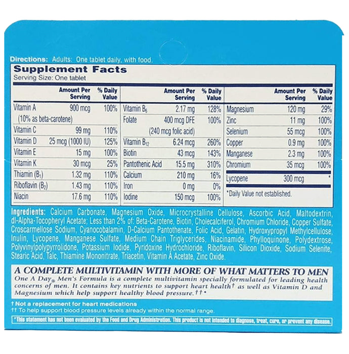 One A Day Bayer Men's Complete Multivitamin Tablet