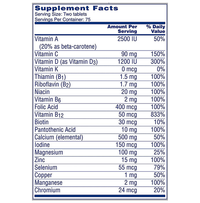 One A Day Multivitamin/Multimineral Supplement Proactive 65+ Tablet for Men & Women