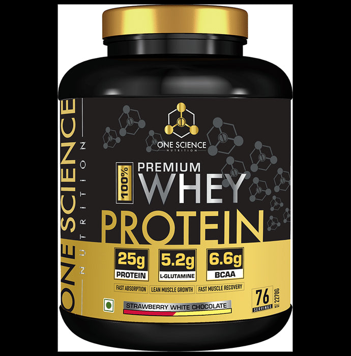 One Science Nutrition 100% Premium Whey Protein Powder Strawberry White Chocolate - Classic Derma