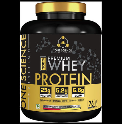 One Science Nutrition 100% Premium Whey Protein Powder Strawberry White Chocolate - Classic Derma