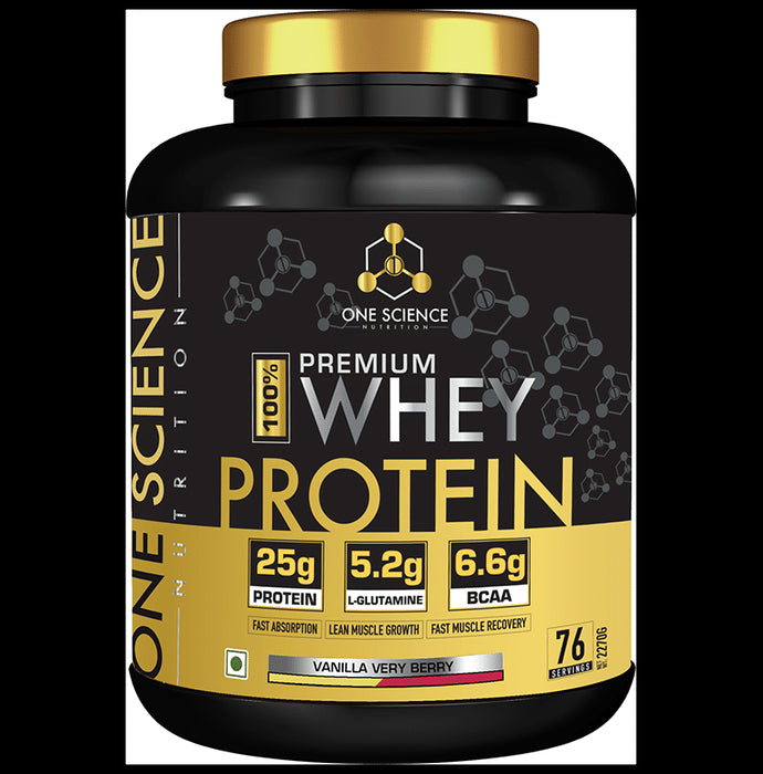 One Science Nutrition 100% Premium Whey Protein Powder Vanilla Very Berry - Classic Derma
