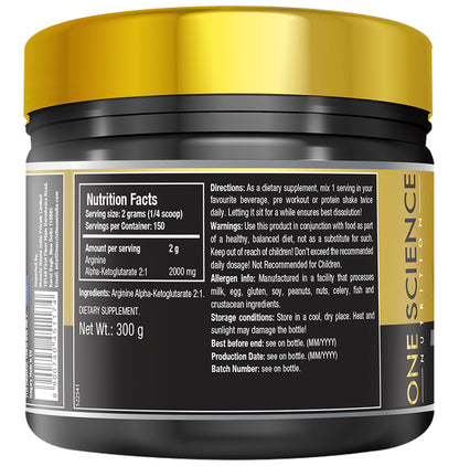 One Science Nutrition AAKG 2:1 Powder Unflavored