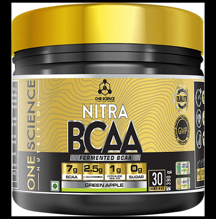One Science Nutrition Nitra Fermented BCAA Powder Green Apple - Classic Derma