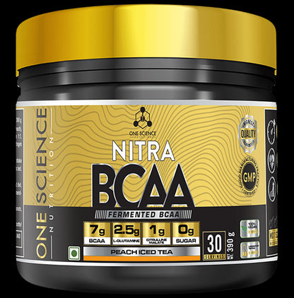 One Science Nutrition Nitra Fermented BCAA Powder Peach Ice Tea - Classic Derma