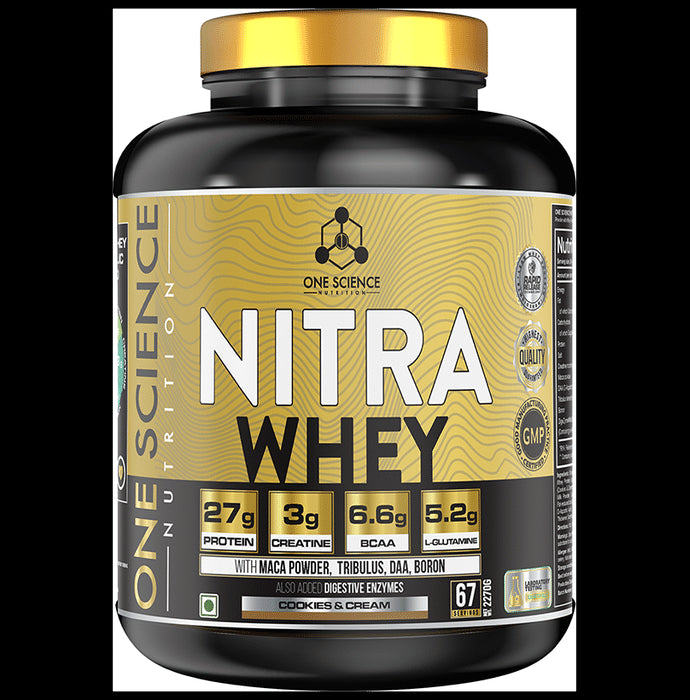 One Science Nutrition Nitra Whey Powder Cookies & Cream - Classic Derma