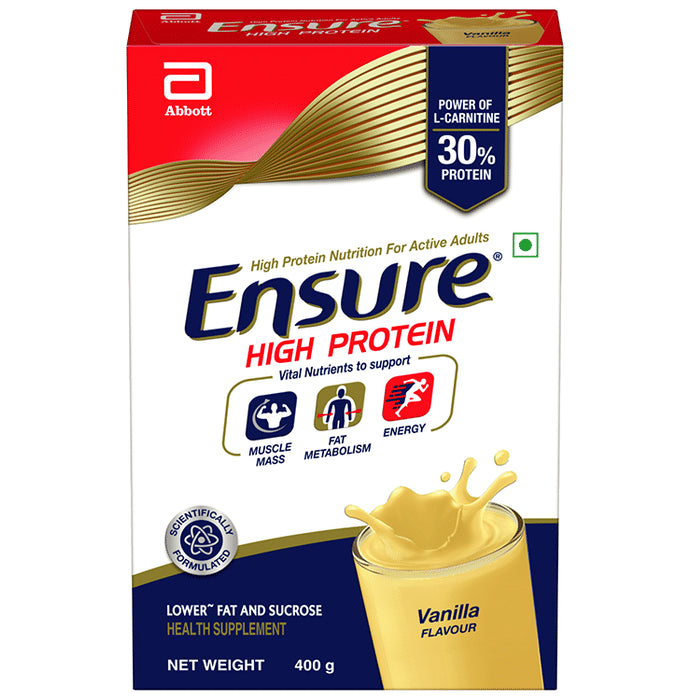 Ensure High Protein Drink for Physically Active Adults | Powder Vanilla - Classic Derma