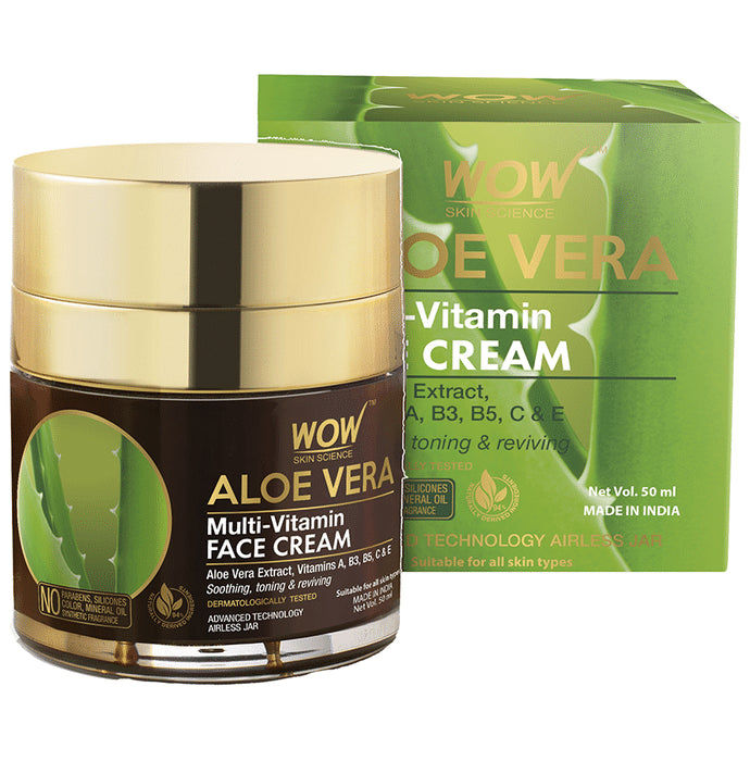 WOW Skin Science Aloe Vera Multi-Vitamin Face Cream - Classic Derma