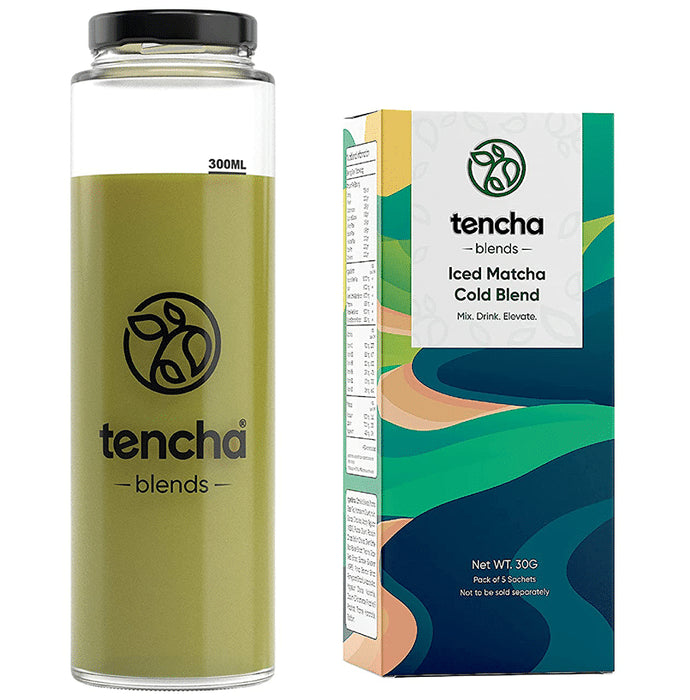 Tencha Blends Iced Matcha Cold Blend Sachet (5 Each) with Tumbler Free - Classic Derma