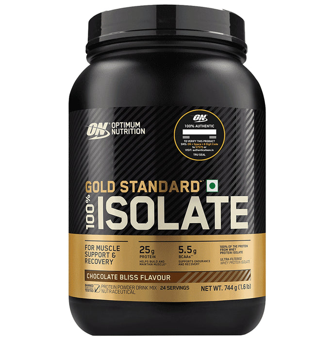 Optimum Nutrition (ON) Gold Standard 100% Hydrolysed and Ultra-Filtered Whey Protein Isolate | Flavour Powder Chocolate Bliss - Classic Derma