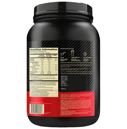 Optimum Nutrition (ON) Gold Standard 100% Whey Protein | For Muscle Recovery | No Added Sugar | Flavour Alphonso Mango