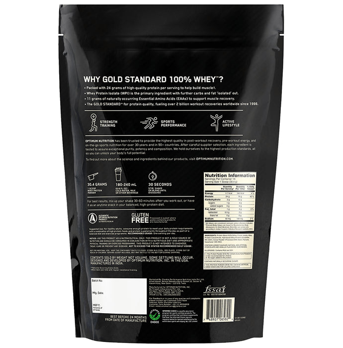 Optimum Nutrition (ON) Gold Standard 100% Whey Protein | For Muscle Recovery | No Added Sugar | Flavour Powder Double Rich Chocolate