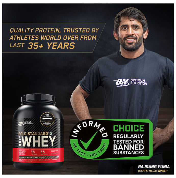 Optimum Nutrition (ON) Gold Standard 100% Whey Protein | For Muscle Recovery | No Added Sugar | Flavour Powder Vanilla Icecream