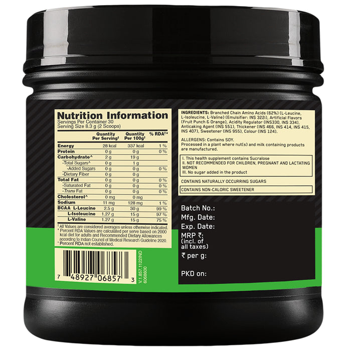 Optimum Nutrition (ON) Instantized BCAA 5000 Powder Fruit Punch