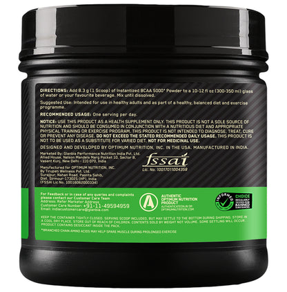 Optimum Nutrition (ON) Instantized BCAA 5000 Powder Fruit Punch