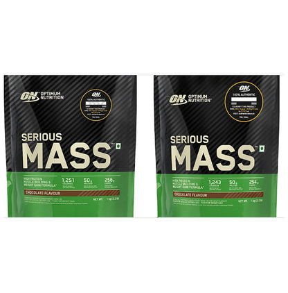 Optimum Nutrition (ON) Serious Mass High Protein for Weight Gain & Muscle Building | Flavour Powder Chocolate