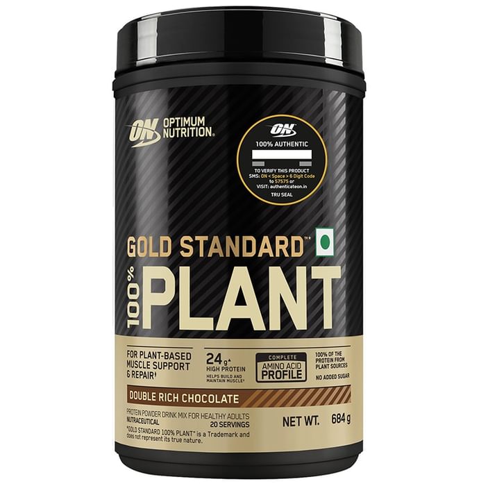 Optimum Nutrition Gold Standard 100% Plant Protein Powder Double Rich Chocolate - Classic Derma
