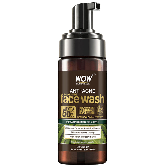 WOW Skin Science Anti-Acne Foaming Face Wash - Classic Derma