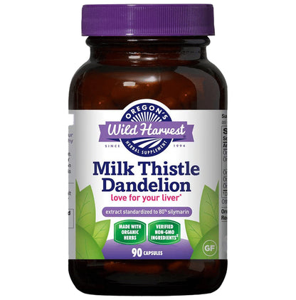 Oregon's Wild Harvest Milk Thistle Dandelion Capsule - Classic Derma