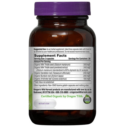 Oregon's Wild Harvest Milk Thistle Dandelion Capsule
