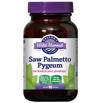 Oregon's Wild Harvest Saw Palmetto Pygeum Gelatin Capsule - Classic Derma